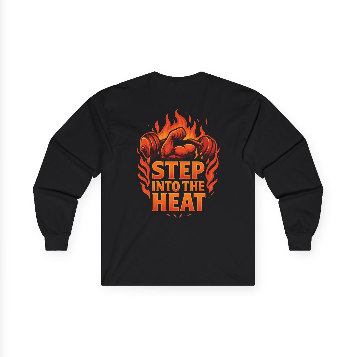 “Step Into The Heat” — Inferno Flame Fit Long Sleeve Tee