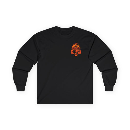 “Step Into The Heat” — Inferno Flame Fit Long Sleeve Tee