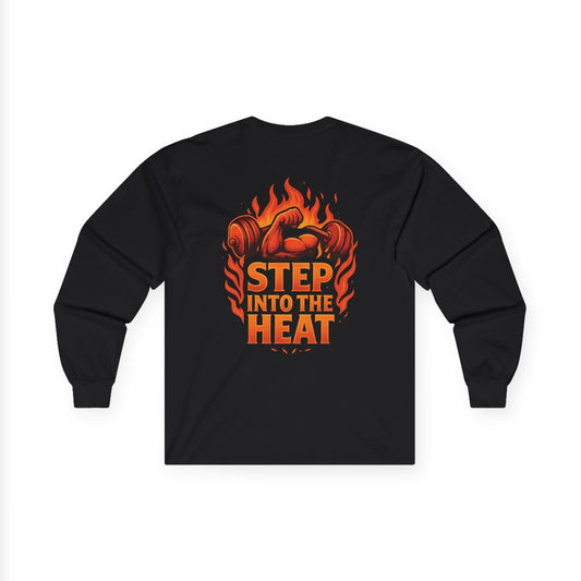 “Step Into The Heat” — Inferno Flame Fit Long Sleeve Tee
